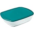 Pyrex Transparent Rectangular Dish With Lid, 0.4L