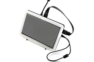 Waveshare 7inch HDMI 1024 x600 Resolution Capacitive Touch Screen LCD Display Supports Mini-PCs Raspberry Pi BB Black Banana Pi,Computer Monitor for Windows 10/8.1/8/7 with Bicolor Case