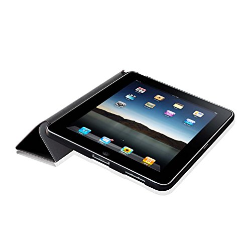 Fintie Apple iPad 1 Hülle Case – ultra-schlank superleicht Ständer Smart Shell Cover Schutzhülle Etui Tasche für iPad 1st Generation, Schwarz - 4