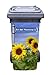 Produktbild Mülltonnen-Aufkleber mit individueller Adresse Motiv Sonnenblume Metallschild 31 cm x 70 cm für 120 l Tonne