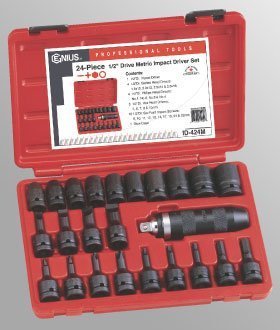 Preisvergleich Produktbild Genius 24 Piece 1 / 2" Dr. SAE Impact Driver Set by Genius