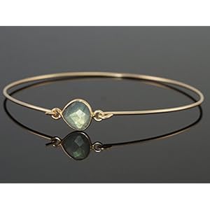 Zarter Armreif mit Labradorit Hochzeit Brautschmuck