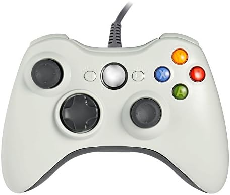 Homgrace Wired USB Game Controller Gamepad Game Joystick Joypad for Microsoft Xbox 360 / Windows PC / Android Smartphones / PS3 / Smart TV / Tablet - White