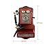 Produktbild DIANHUAX Vintage-Telefon, Retro-Telefon, Vintage-Wand-Massivholz Festnetz-Telefon, Wand-Basis, Massivholz Körper Festnetztelefon, Drehknopf mechanische Klingel,