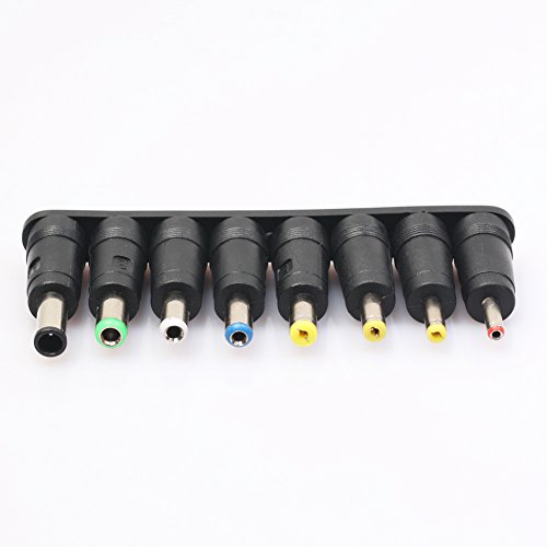 Demiawaking 8 Stück x Universal Netzteil adapter AC DC Stecker für Laptop Notebook, Netzeiladapter geeignet für meiste Elektrogeräte - 5