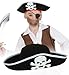 Produktbild FASCHING 38402 Piraten-Hut schwarz-weiss Größe 56 NEU/OVP