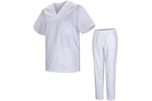Misemiya - Ensemble Uniformes Unisexe Blouse - Uniforme Médical avec Haut et Pantalon - 817-8312