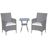 rattanmöbel balkon Trendiges Polyrattan: Ihr Gartenset wird aus wetterfestem Kunstrattan hergestellt. Das hochwertige Geflecht macht Ihre Garnitur Outdoor-tauglich.