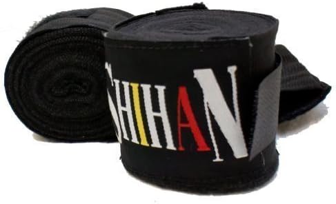 HandWraps Boxing Deluxe - Black 1 Pair with Velcro Fasten