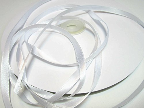 100 m Satin-Schleifenband in 6 mm Breite : Weiss