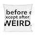 Produktbild I Before E Except After C Weird Funny Slogan Pillow