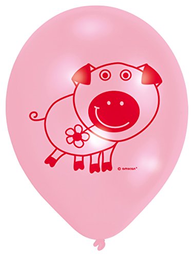 amscan Luftballon Farm Fun rund sortiert 6 Stück - 4
