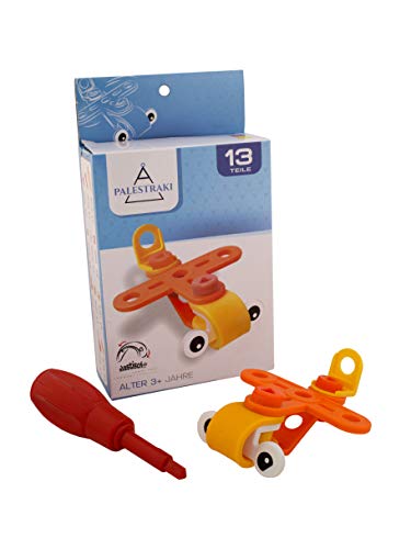 PALESTRAKI Vehículos de construcción - avión - Juguetes Infantiles Desde los 3 años - 13 Piezas