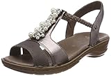Gepolsterte Lederdecksohle ARA Damen Hawaii T-Spangen Sandalen, Beige (Street 05), 37 EU