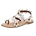 Produktbild Pantolette Damen, Rom offeneBlumenschmuck Dekoration Wohnungen Slip On Schuhe Sandalen Sommer Strandschuhe Badeschuhe (Braun,EU 43)