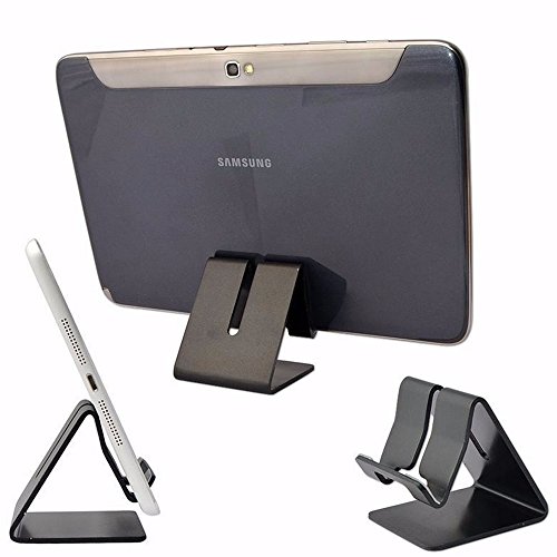 Luniquz iPad Ständer Aluminiumlegierung-Tischplattenhalter Tisch Halterung Tablet-Ständer für iPad/Handy/E-Reader/GPS - schwarz