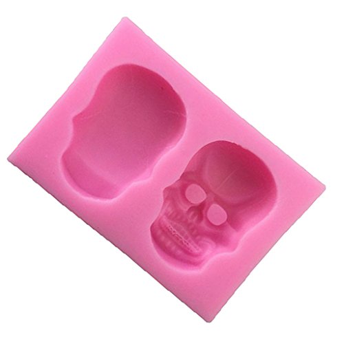 MagiDeal Backen Fondant Form Tortendeko Ausstecher Ausstechformen Modellierwerkzeug Fondant Formen Kuchendekoration Backen, Schädel Muster – Schädel, 10.4×7.2×2.3cm - 6