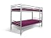 Produktbild JONNY Etagenbett Metallbett Doppelstockbett Jugendbett Kinderbett Funktionsbett Hochbett Stockbett inkl. Leiter und Lattenrost TÜV geprüft 90 x 200 cm