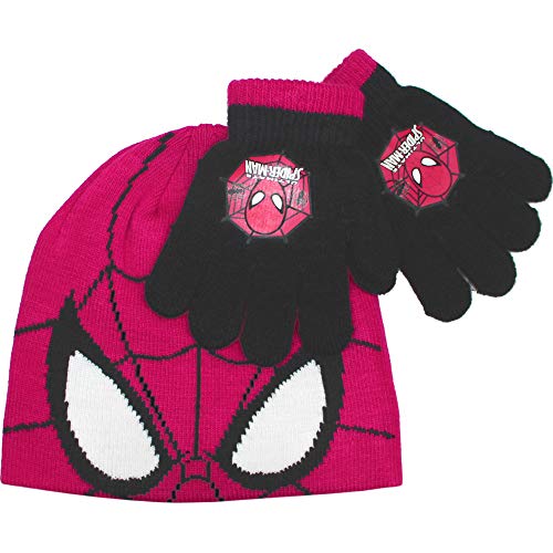 Ultimate Spiderman Thermal Winter Hat & Gloves Set Red