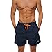 Produktbild WINWINTOM Sommer Herren Shorts Fitness Bodybuilding Mode Lässige Super Gemütlich Atmungsaktiv Kurze Hosen Sporthose Schwimmhose Beachshort Schwimmhose Freizeithose Strandshorts (Dunkelblau, XXL)