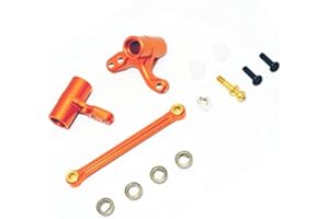 CrazyRacer H-P-I BULLET3.0 MT ST KEN BLOCK WR8 FLUX Upgrade Parts Aluminum Alloy Steering Assembly Bellcrank-1SET Orange