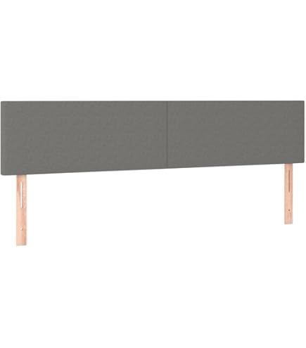 vidaXL Hoofdborden 2 st 90x5x78/88 cm stof lichtgrijs, hoofdeinde, houten hoofdeinde, bedonderdeel, houten hoofdbord, slaapkamermeubel, bedaccessoire