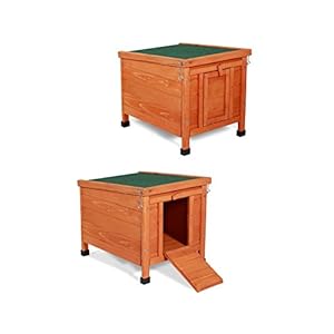 Dibea RH10017, Casa de Madera (43 x 43 x 52 cm), Cabaña para Pequeños Animales