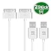 Produktbild TechRise USB Sync und Ladekabel (Länge 1 Meter) Kompatibel mit iPad 2, iPhone 4/4S, iPhone 3G/3GS, iPad 1/2/3, iPod(2, Weiß)