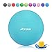 Produktbild Weich Gymnastikball von 45cm 55cm 65cm 75cm inkl. Ballpumpe, Anti-Burst 700kg Maximalbelastbarkeit Sitzball Pezziball Swissball Fitnessball Yogaball im Gym-Home-Büro für Damen Herren (matt Türkis, 45cm ( Geeignet für 142cm oder weniger ))
