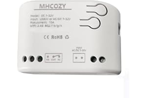 MHCOZY Modulo di relè Wireless Smart Switch wireless, impostazione del tempo di Inching da 0,5 secondi a 1 ora, da applicare al controllo di accesso, Utilizzo dell'assistente Alexa (7-32V con cassa)