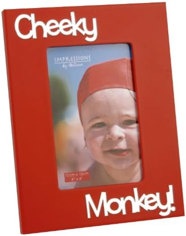 Boys Photo Mirror Frame With 3D Letters "cheeky monkey"
