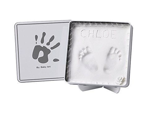 Baby Art 34120159 Magic Box für 3D-Abdruck in dekorativer Metall-Geschenkdose, weiß