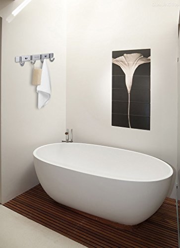 HOMEIDEAS Mantel und Kleiderhaken Rack/Schiene mit 4 Flared Tri Haken, Wandmontage Entryway Lagerung für Kleider,Handtuch,Hüte,Schals 28 cm Länge,gebürstet SUS304 Edelstahl - 9