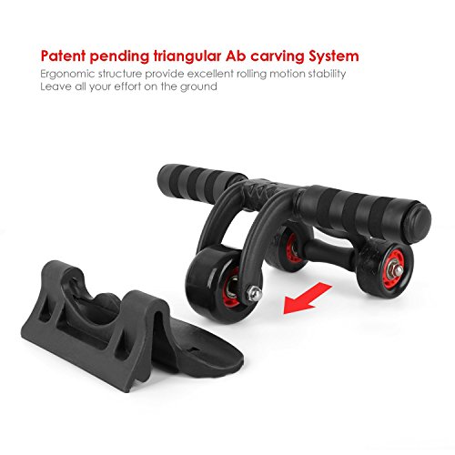 Amzdeal Bauchtrainer Ab Roller Ab Wheel Oberkörpertraining für Bauch, Rücken und Schultermuskulatur - 2