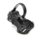 SODIAL(R) Soporte de Linterna Lampara Manillar Ligero Color Negro Bici