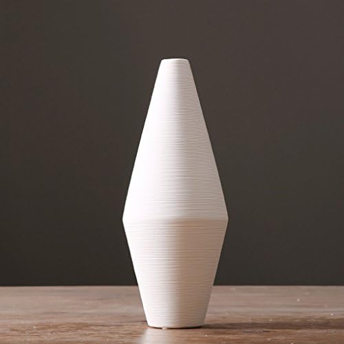 GAOLILI Modern Minimalist White Ceramic Vase Creative Living Room TV Wine Cabinet Entrance Dried Flowers Vase Flower Arrangements ( Size : B )