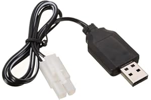 CABLEPELADO USB-Ladekabel für RC-Autos | Ladespannung: 9,6 V | Ausgangsstrom: 200 mA | Steckverbindertyp: L6.2-2P | Geeignet für 9,6 V Ni-MH Ni-CD-Akkus | Länge 50 cm