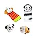 Eleery 4 Pcs Unisex Baby Animal Rattle Toys Wrist Bands & Foot Socks Newborn Feet Finder Developmental Toys Foot Wear Accessories