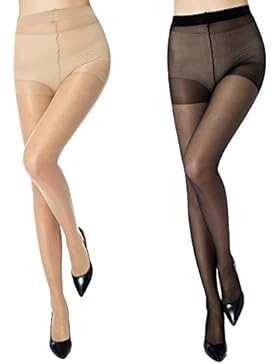 Manzi Damen Strumpfhose 6er Pack Ultra-dünnen 20 DEN, Größe 34- 54