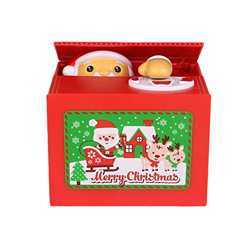 Elektrische Kinder-Spardose im Weihnachts-Stil, für Münzen, Baby-Cartoon-Spielzeug, Münzbox, Spardose Aufbewahrungsbox für Weihnachten Elektrische Kinder-Spardose im Weihnachts-Stil, für Münzen, Baby-Cartoon-Spielzeug, Münzbox, Spardose Aufbewahrungsbox für Weihnachten