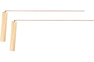 2 x önskelippor av 99,9 % koppar med trähandtag – professionella spöskenor för vattensök och mineraler – ergonomisk design 35