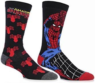 SockShop Mens 2 Pair Marvel The Amazing Spiderman Cotton Socks