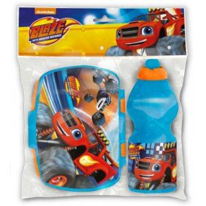 Blaze And The Monster Machine- Set Botella Sport y sandwichera Rectangular (STOR 85976)