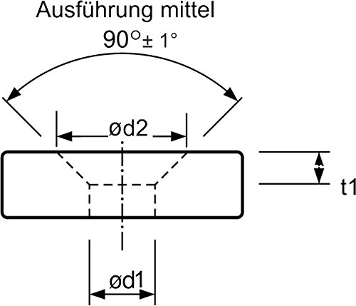 HSS-E Co5 Kegel- und Entgratsenker 90°, DIN 335 C mit 3 Schneiden, mit Zylinderschaft Ø 30,0 mm / 74AF M16 „mittel“ - 3