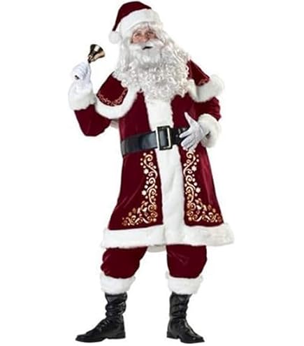Professional Quality white Santa Claus Father Christmas wig, beard
