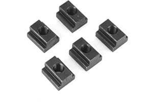 AUSLA Nakrętki rowkowe, 5 sztuk nakrętek T-Nut M8/M10 z gwintem T, z czarnego tlenku, do maszyn na stół narzędziowy (M8)