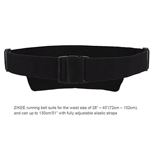 Zikee Running Belts / Laufgürtel / Gürteltasche / Sport Gürtel Tasche – Fit for Apple iPhone 4, 4S, 5, 5S, 5C, 6, 6 plus, Samsung Galaxy and Most Smartphones – Laufgurtel trinkflasche/Laufgurtel joggen/Laufgurtel mit trinkflasche/Bauchtasche eastpak/Hüfttasche/Fitness gürtel/Elastische Bauchtasche/Fitness Gürtel/Outdoor Trekking Gürtel/Handygürtel - 3