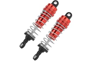 Keen so wltoys 144001, Amortisseur de Jambes de Suspension en métal, Jambe de Suspension d'amortisseur RC pour modèle 1/14 WLtoys 144001 RC (Rouge/Bleu)(Rouge)