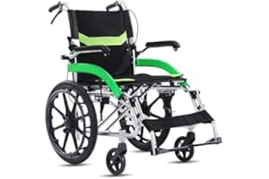 Broobey faltbar leicht Rollstuhl aus Aluminium,Doppelbremsen Selbstantrieb Rollstuhl faltbar und leicht mit Selbstantrieb für Senioren bis 150kg