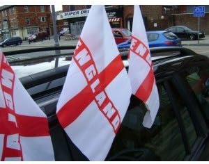 England St George Cross Car flag (pack of 2)